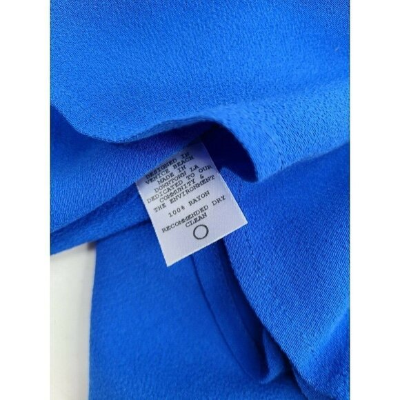 New Flynn Skye Mischa Mini Corset Dress Womens XS Royal Blue Rayon Fit Flare - Picture 7 of 7